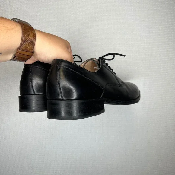 Gutteridge Dal 1878 Mens Black Leather Dress Shoes Lace Up Oxford Formal Size 44 - Picture 3 of 7